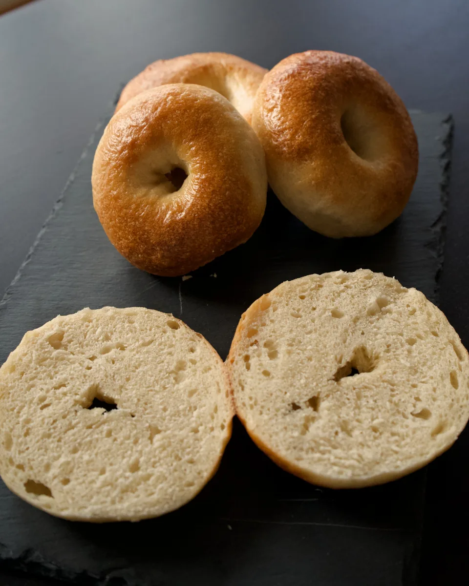 Plain Sourdough Bagels
